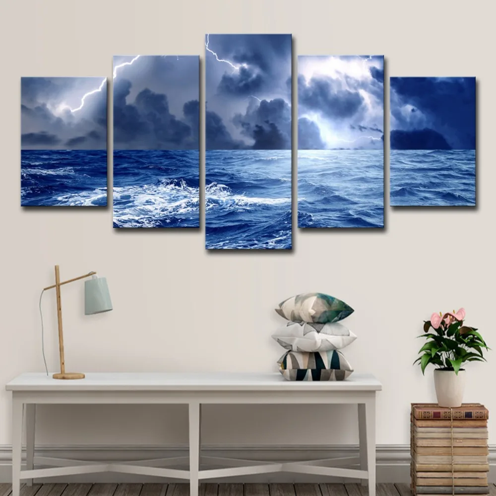 5P2275-HD Printed Storm Lightning Painting Canvas Print room decor print poster picture canvas Free shipping (6) 