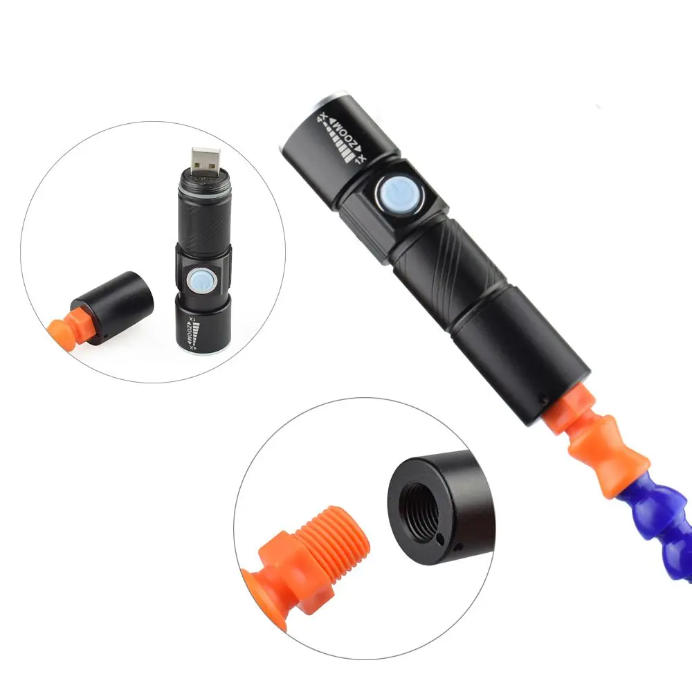 Паяльная станция третья Pana рука с 6 шт. Руки помощи USB Перезаряжаемый фонарь Лупа