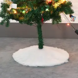 Рождественский орнамент Белый плюш хлопок Рождественская елка юбка фартуки Рождественская елка ковер рождественские украшения для дома