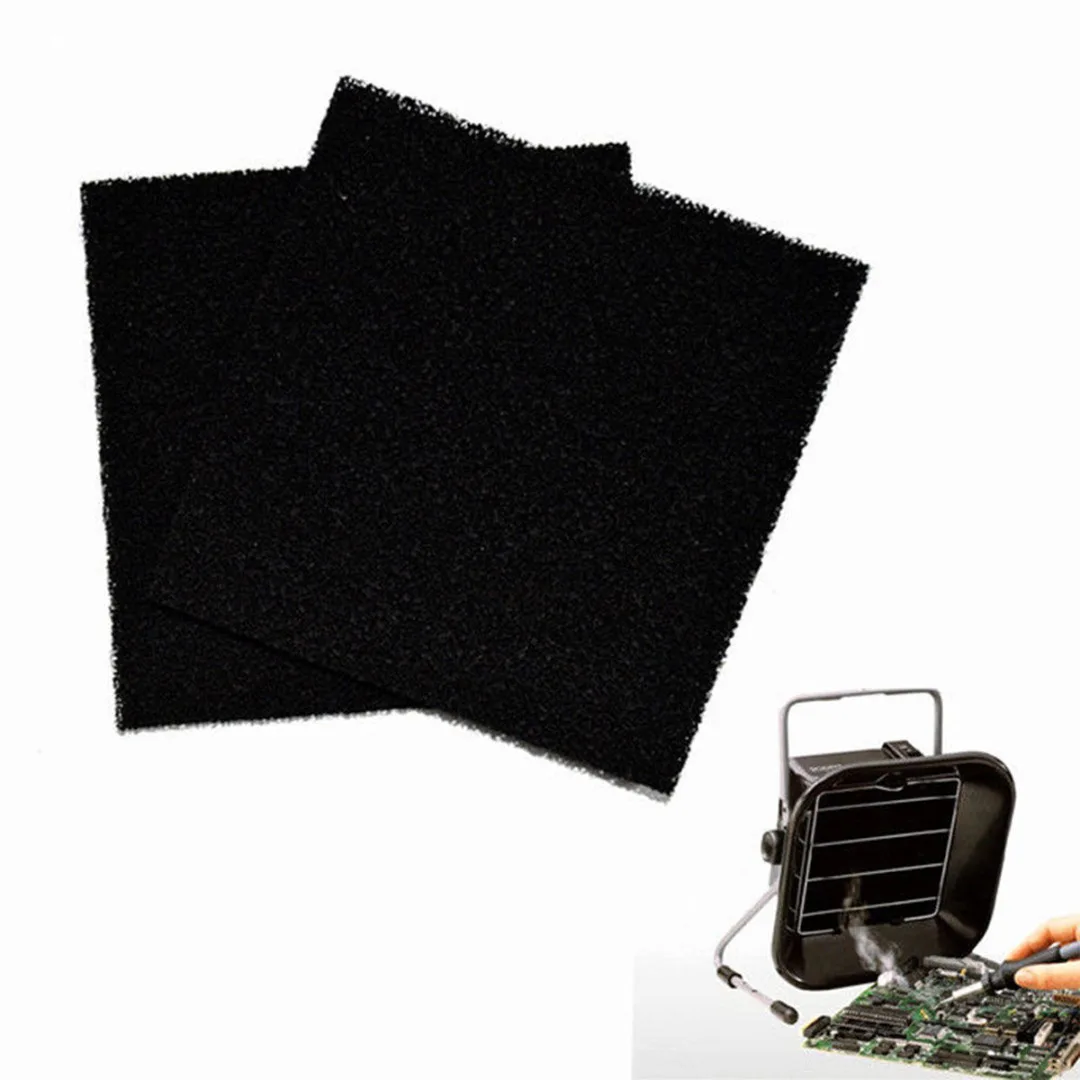 5pcs/set Square Black Activated Carbon Filter 13X13X1cm Solder Smoke Absorber ESD Fume Extractor Activated Carbon Sponge
