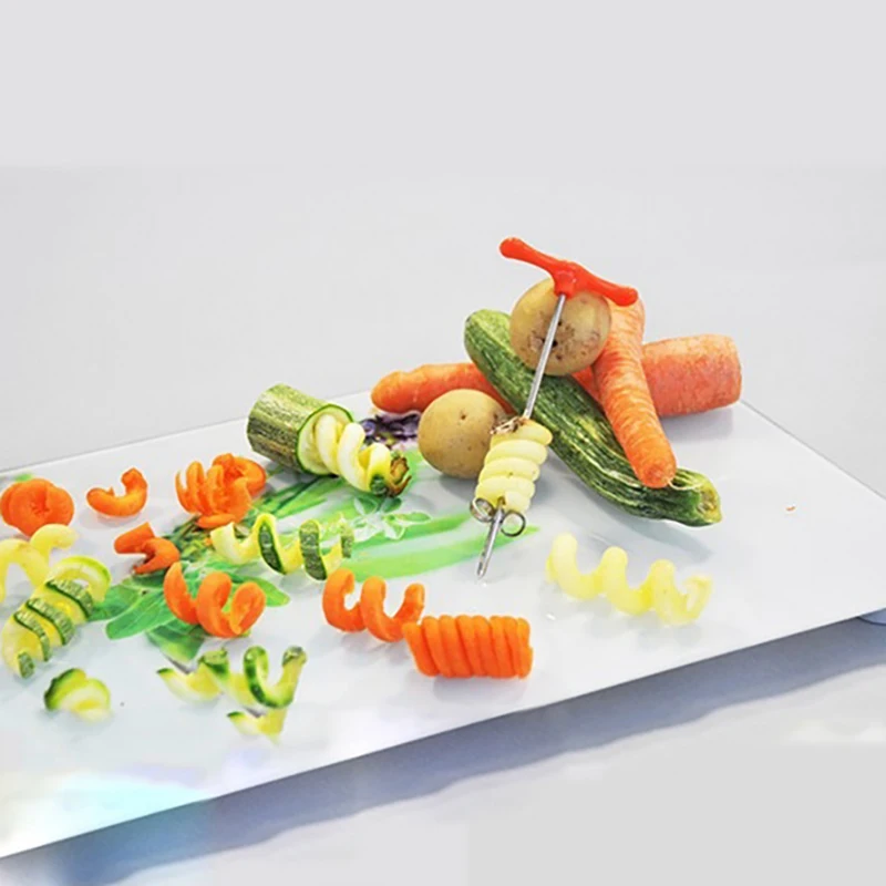 Нож для овощей, спиральный резак для фруктов, ручной роликовый спиральный слайсер для картофеля, моркови, кухонный гаджет, кухонные инструменты, вращающиеся терки