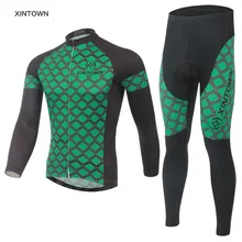 Pro Team Осень Спорт на открытом воздухе для мужчин с длинным рукавом Трикотаж комплект Ропа Майо горный велосипед Костюмы велосипедный