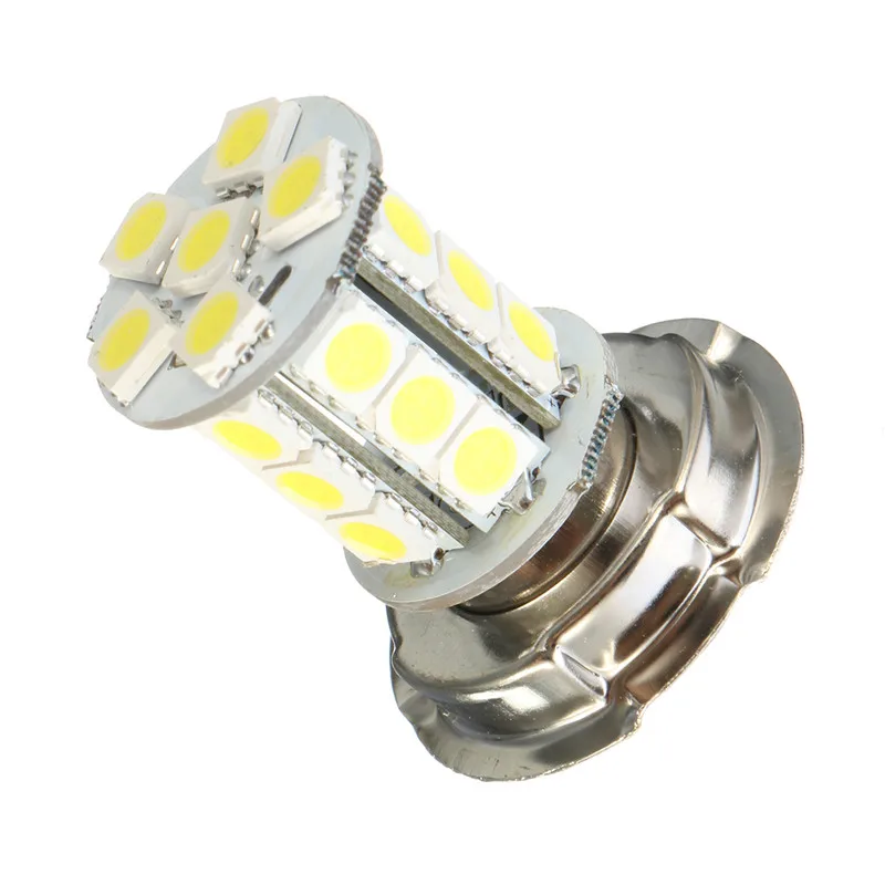 2 шт 12V AC P26 S 24 SMD светодиодный белый автомобиль мотоцикл лампы для передних фар лампа