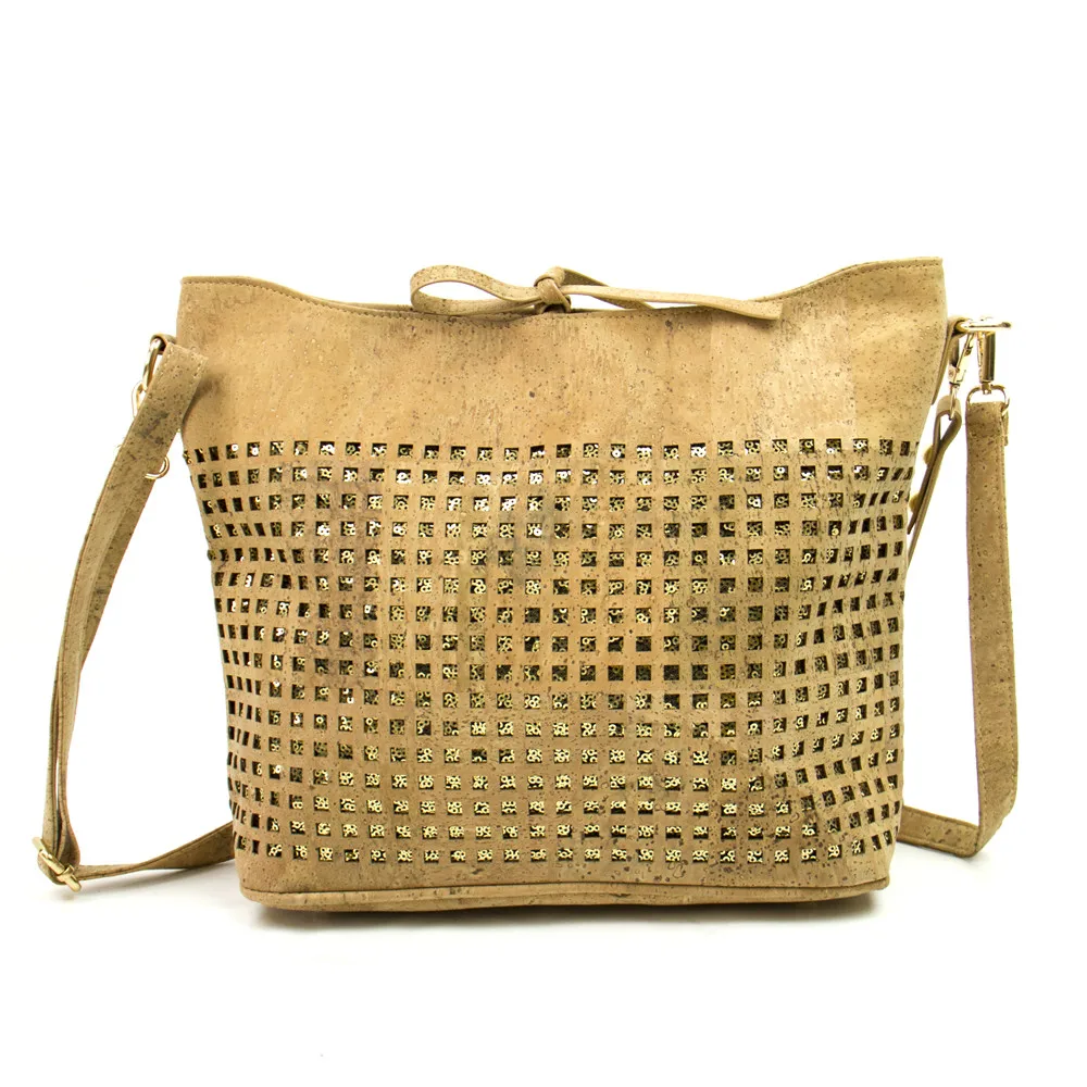 Buy Natural cork fabric bags women cork body cross