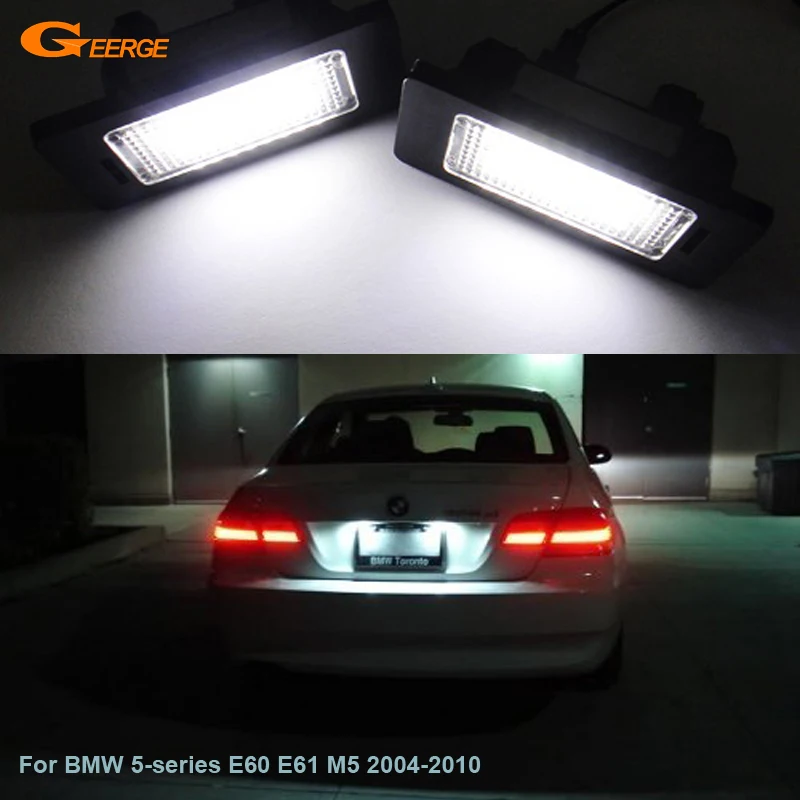 

For BMW 5-series E60 E61 M5 2004-2010 Excellent Ultra bright 3528 Led License plate lamp light No OBC error