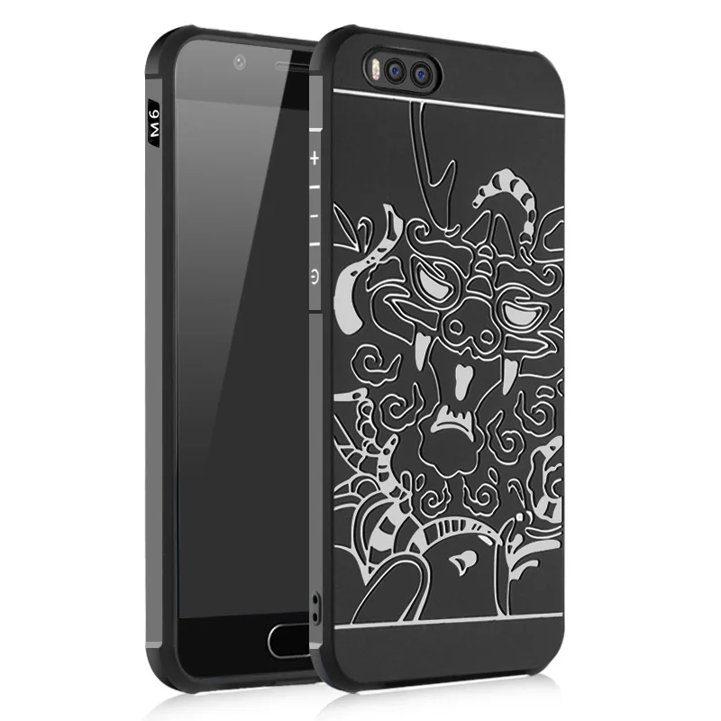 

Case For Xiaomi MI 6 MI6 Cover Business Blade Pure Chinese Dragon Shield Protector Cover for Xiaomi MI6 Mi 6 Case Screen Film