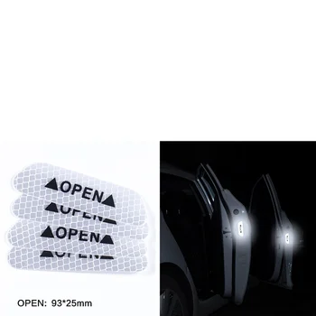 

4pcs Car door safety anti-collision warning reflective stickers OPEN stickers For Hyundai Solaris Accent Elantra Sonata I40 I10