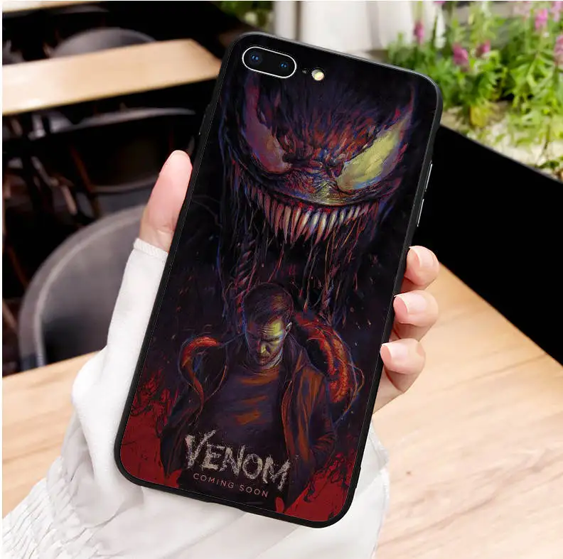 Роскошный чехол venom superhero marvel Мягкий силиконовый чехол для телефона для iPhone 11Pro MAX XR XS X10 5 5S 5SE 6 6S 11Pro MAX 6 7 8Plus - Цвет: TPU