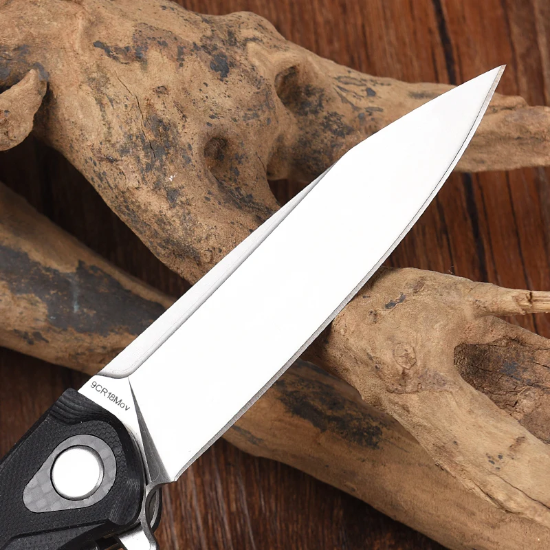 Складной нож высокой твердости тактический 9Cr18Mov Blade G10 инкрустированный ручкой