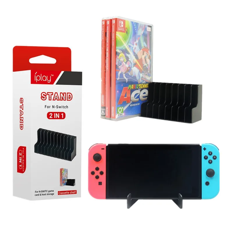 

Bracket Playstand Stand Holder for Nintendo Nintend Switch Console Controller With 11 Game Card Box Storage Stand CD Disk Holder