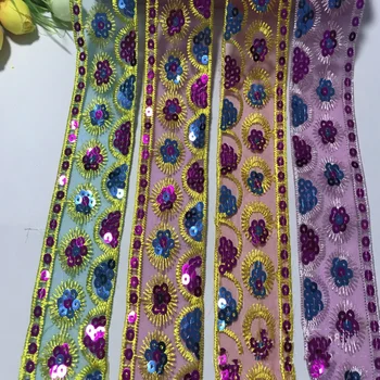 

Wholesale 20yards/lot 4.6CM width Embroidered Lace Ribbon For Sewing Trims costumes Garment Accessories Decoration Hot sale YK14