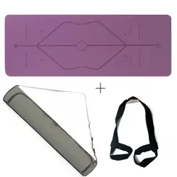 Бесплатная доставка Фиолетовый yoga mat PU натуральный каучук противоскользящие yoga упражнения, посвященный до 5 мм толщиной 183 см * 68 см Ширина