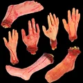 DIY Кровавые Поддельные руки палец ноги сердце для хэллоуина украшения остаточные конечности реквизиты дом с привидениями вечерние ужас макет - фото