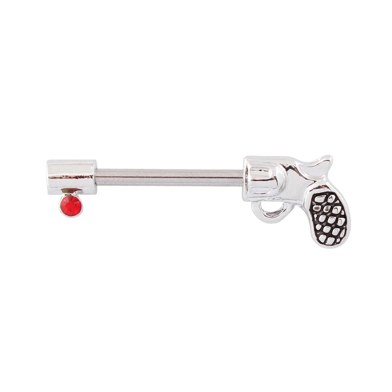 Body jewelry Nickel free Gun Nipple rings fashion women body piercing