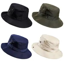 Летняя ковбойская шляпа с широкими полями и защитой от ультрафиолета для мужчин и женщин, однотонная ковбойская складная кепка для пеших прогулок и рыбалки с ремешком на подбородке