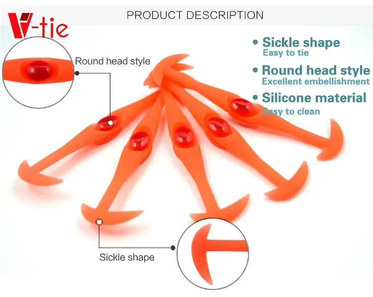 Горячая продажа 12 шт./компл. V-tie Модная креативная свободная линия галстука различных цветов эластичная силиконовая обувь один