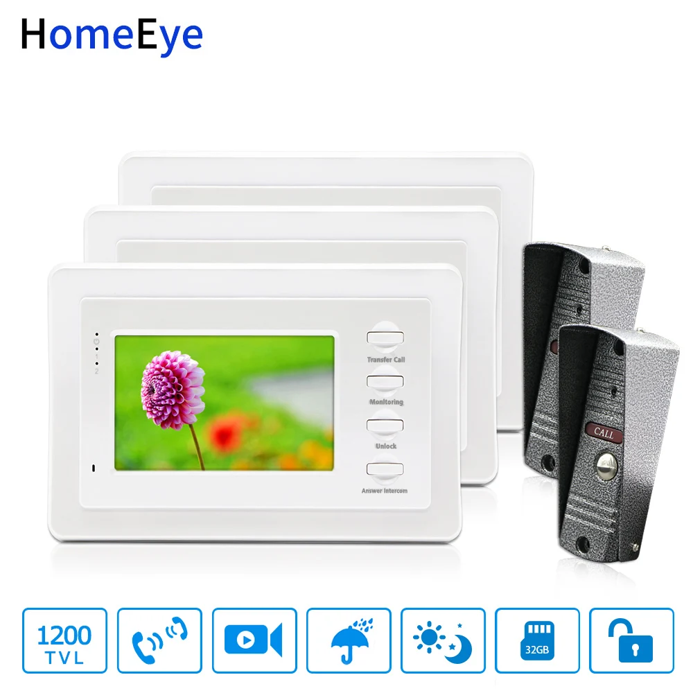 Video Door Phone Video Intercom Doorbell Camera Door Control Access System Indoor Monitor Security Motion Detection Russian OSD Video Door Phone Video Intercom Doorbell Camera Door Control Access System Indoor Monitor Security Motion Detection Russian OSD