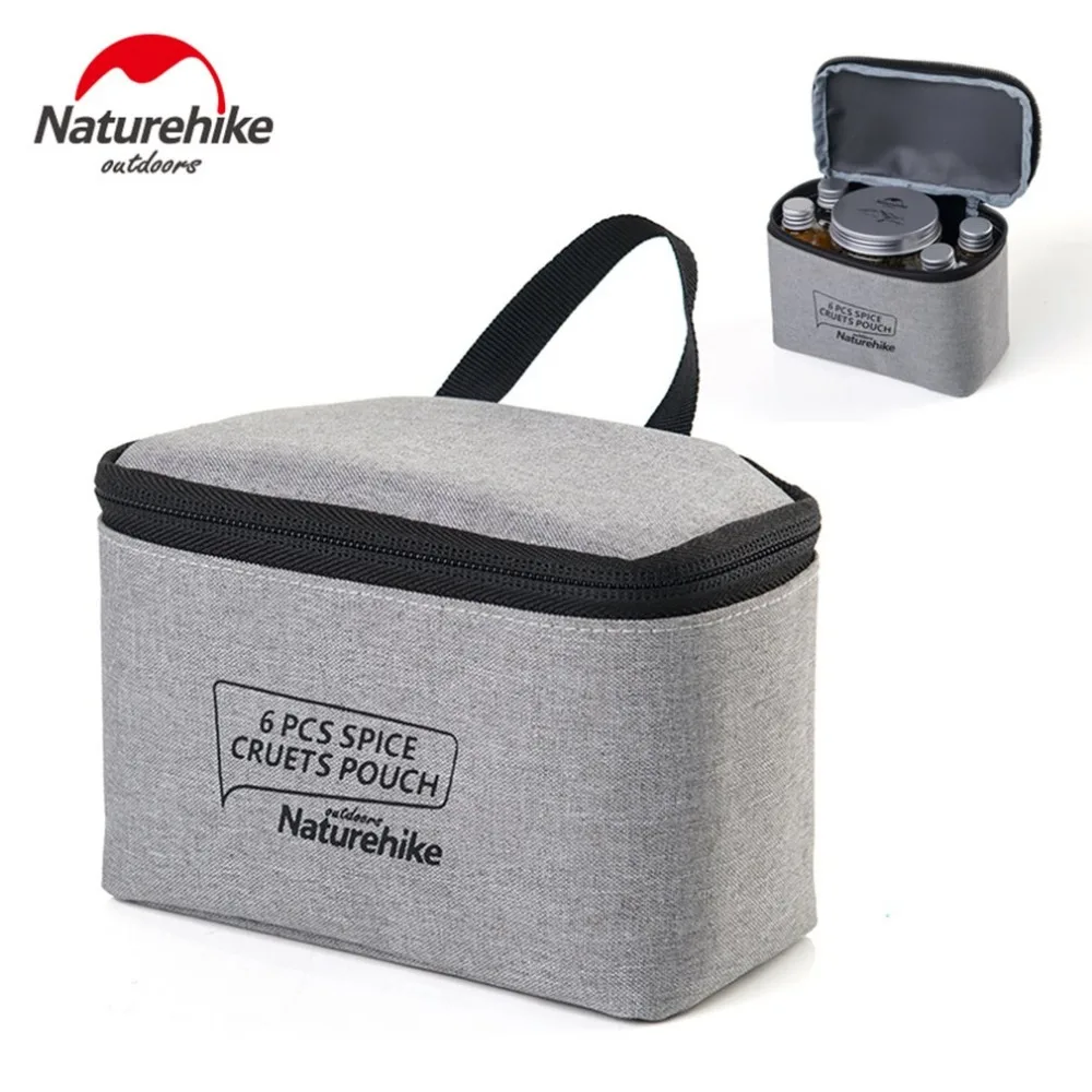 Naturehike 6 Unids Latas Botellas de Condimentos Para BARBACOA Acampar Al Aire Libre de Picnic Portátil De Almacenamiento Contenedor Incluye Una Bolsa