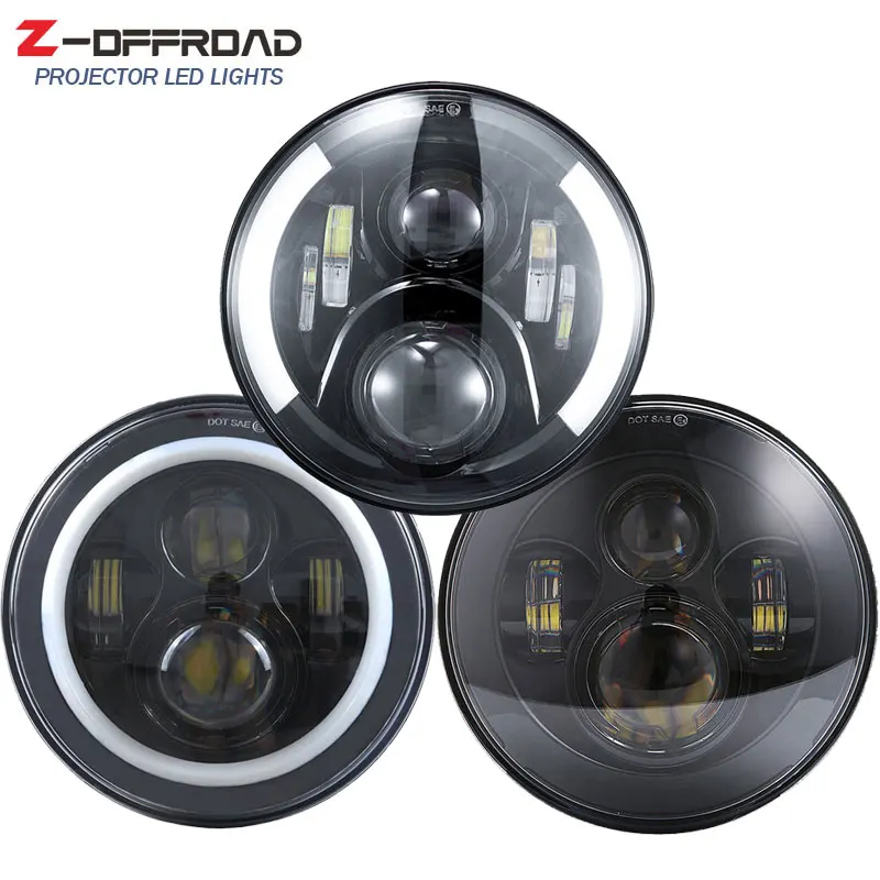 

7" LED Headlight with Daytime Running Light for Motorcycle 7" LED Offroad Headlamp For Lada 4x4 urban Niva (1piece)