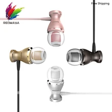 Magnetic headphone metal in ear wire with wheat high end universal headphone For font b Samsung