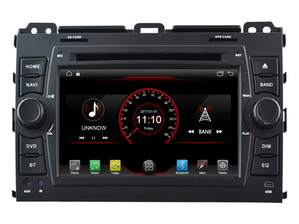 Best Navirider car dvd player multimedia autoradio android 8.1 wifi screen gps navigation for Toyota Prado LC120 2002-2009 headunits 1