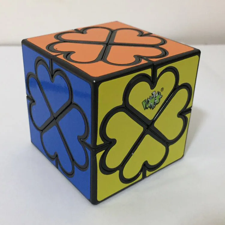 Cuberspeed LanLan 4 листа клевера сердце волшебный куб черный головоломка игрушки