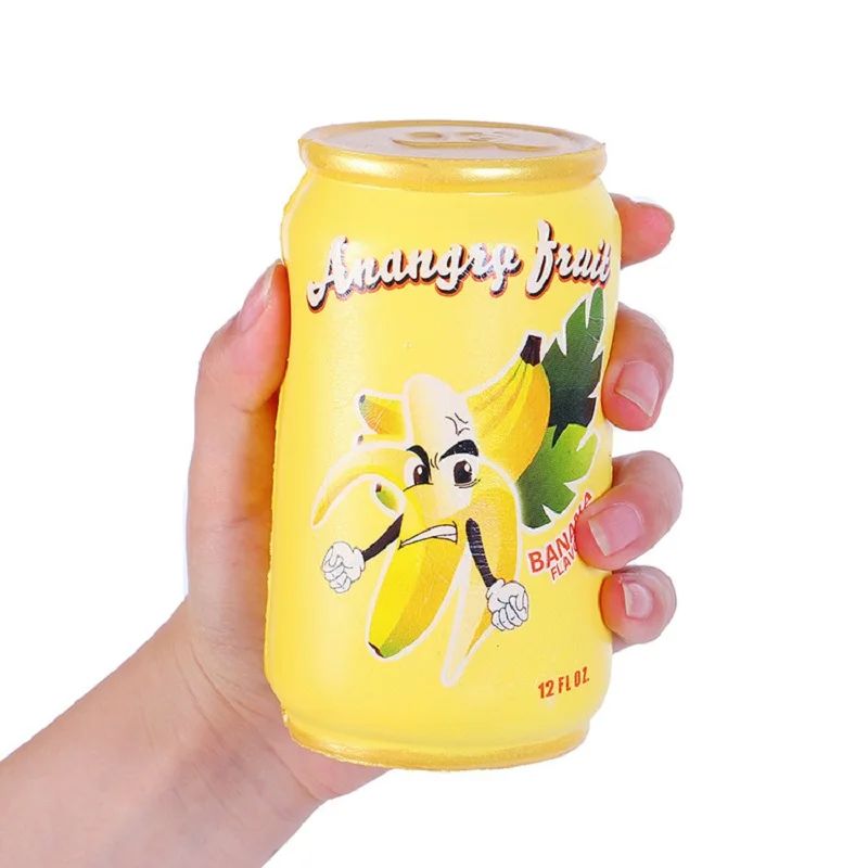 Банки Jumbo с милыми рисунками персиковые оранжевые бананы сжимаемые медленно