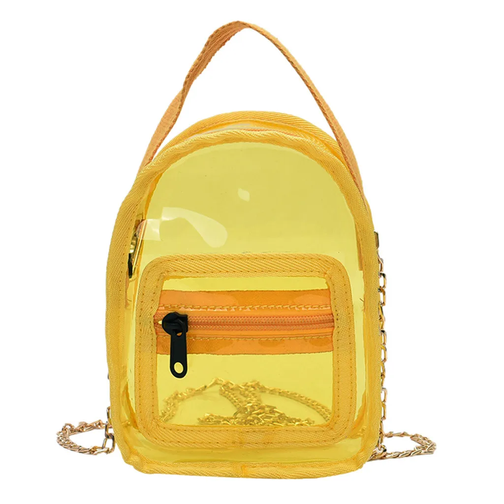 Женские прозрачные ПВХ сумки через плечо карамельного цвета детские желеобразные сумки прозрачные сумочки сумки из лазерной кожи femme модная сумка через плечо# G10