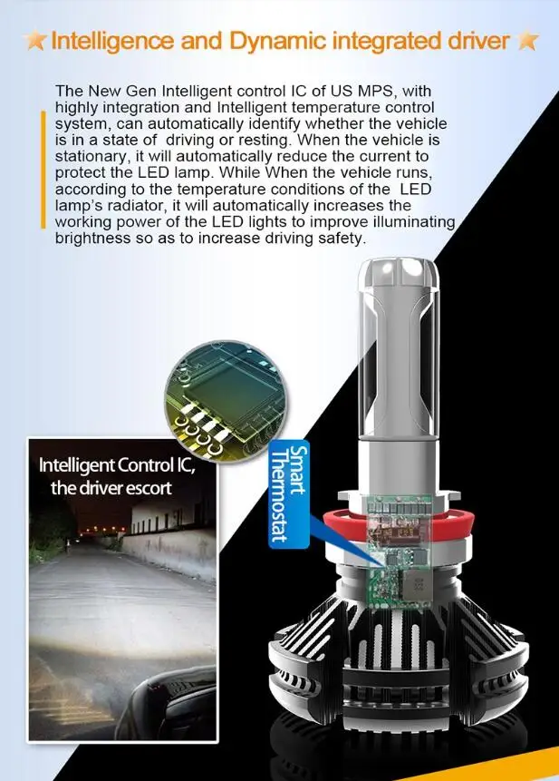 1 комплект 50 Вт 6000LM X3 светодиодные фары H1 H4 H7 H8 H9 H11 9005 9006 9012 H13 9007 2nd lumilled ZES чипы