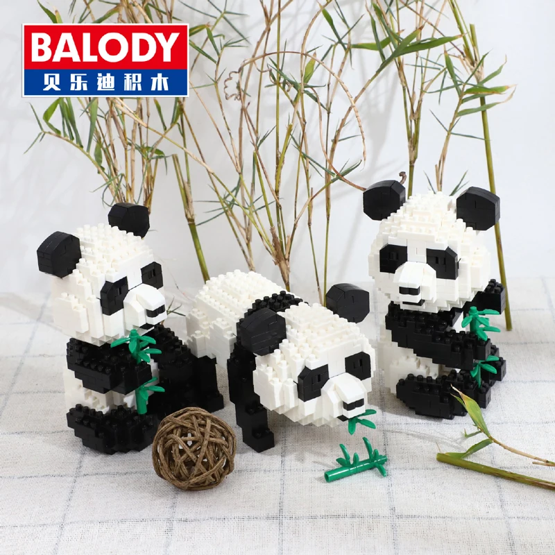 

Balody 18087 3-in-1 Cartoon Panda Animal Bamboo 3D Model DIY Diamond Micro Mini Building Nano Blocks Bricks Assembly Toy no Box