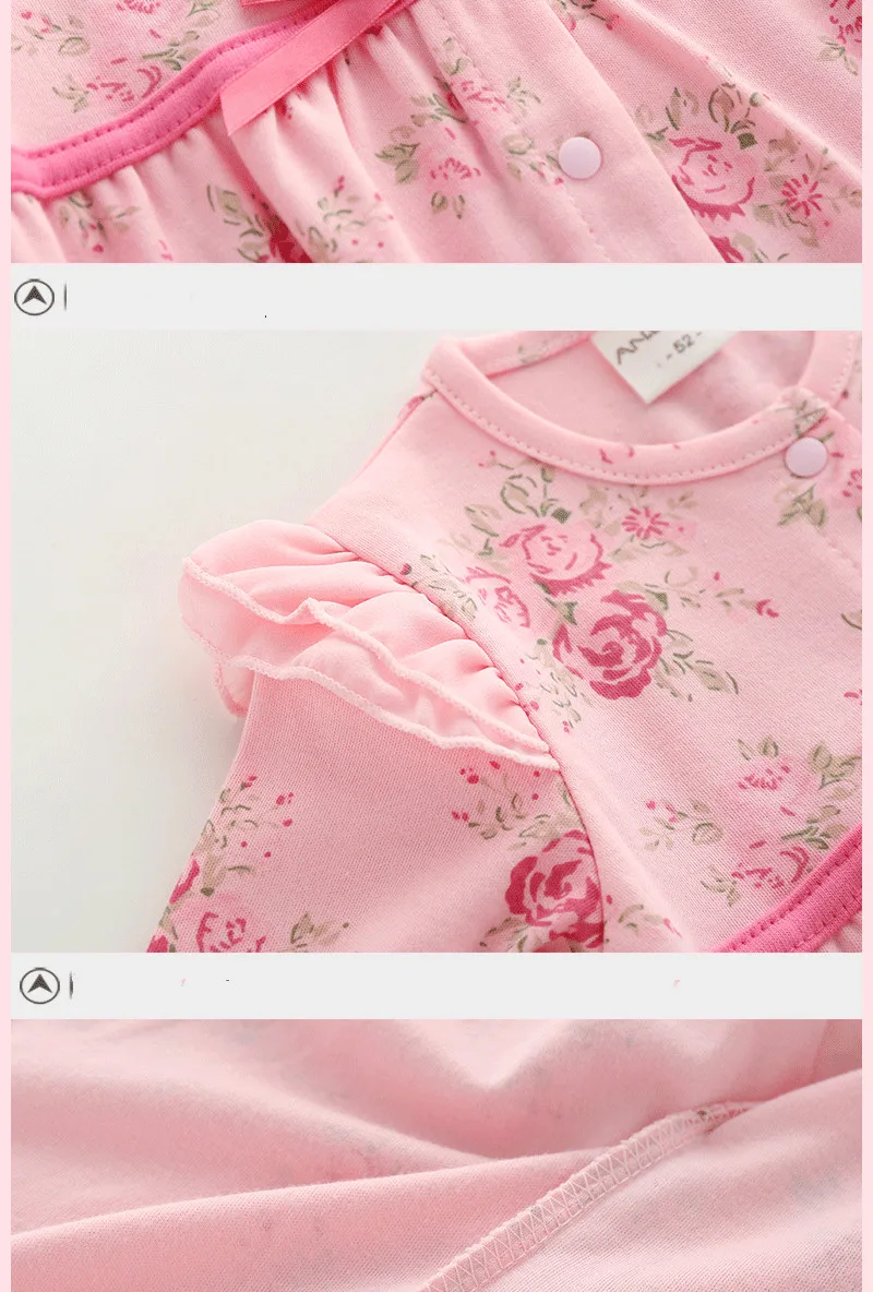 Одежда для новорожденных девочек хлопковая одежда с цветочным принтом для малышей от 0 до 3 месяцев Одежда для девочек на день рождения, костюм для близнецов комбинезон для маленьких девочек