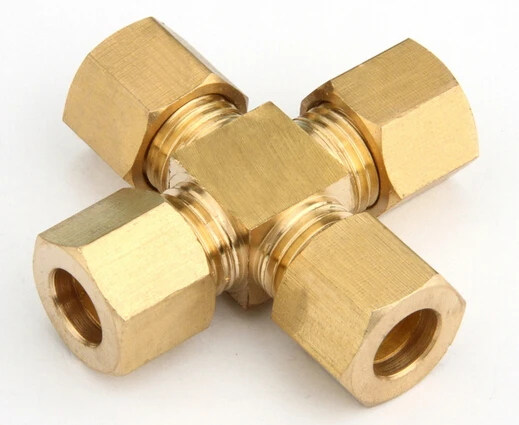 

10pcs-PACK 4-way 3/8'' elbow Quick hose connector. All brass material Quick Coupling Slip lock elbow . for mist cooling system