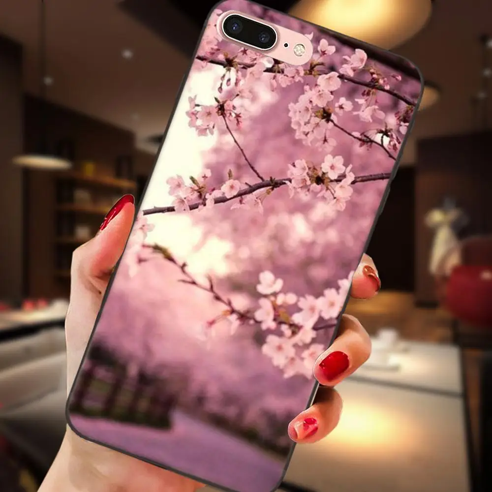 Японские розовые вишня в цвету ТПУ нестандартной конструкции для Huawei NOVA 2 Plus S 3i 4 Y3