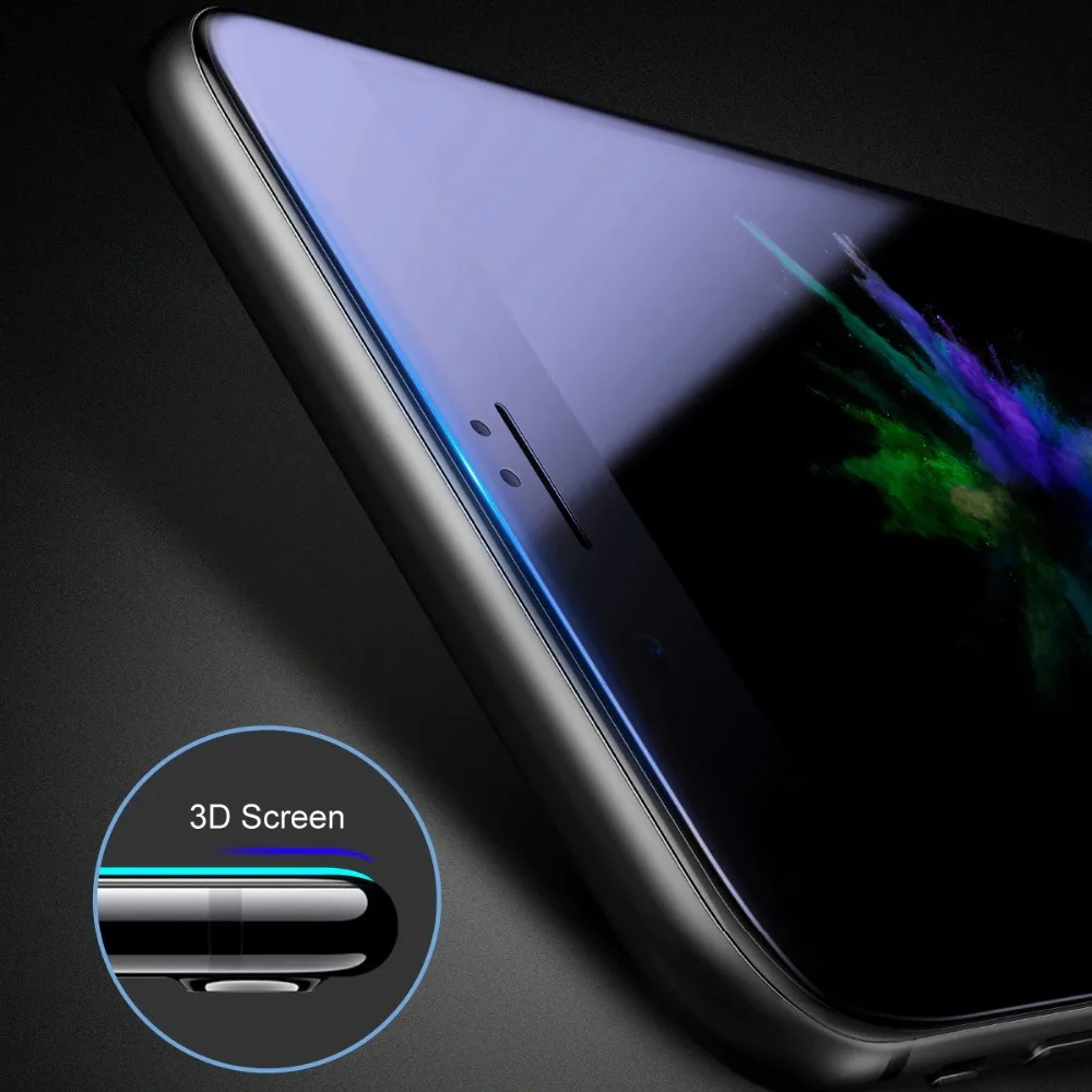 Baseus для iPhone 8 7 Защита экрана ультра тонкий 9 H устойчивый к царапинам закаленное