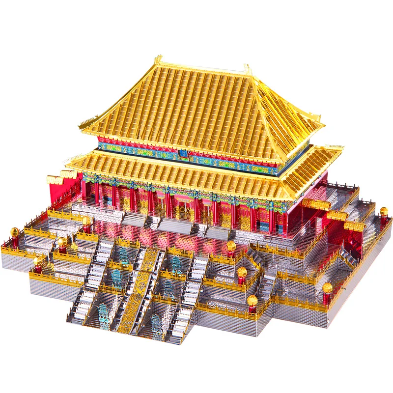 

2018 Piececool 3D Metal Puzzle Figure Toy Hall of Supreme Harmony BUILDING Educational Puzzle 3D Models Gift Toys For Children