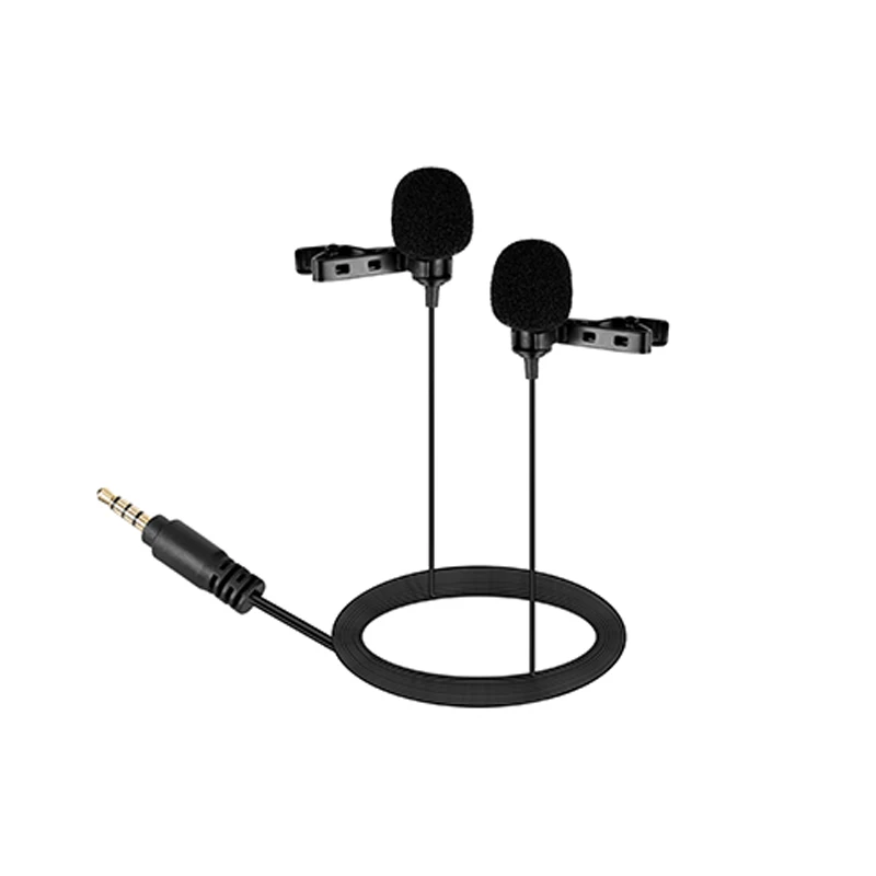 

BOYA BY-LM400 Dual Lavalier Microphone for iPhone X 8 7 6S 6 Plus iPad Pro Mini 4 Android Smartphone Video Record Interview Mic