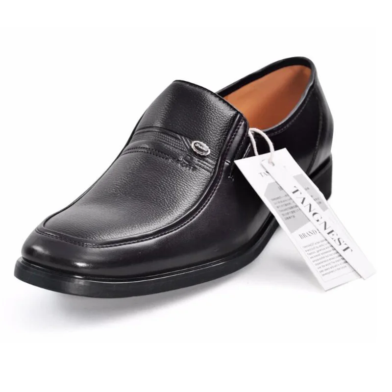 Tangnest 2017 New Men's Dress Shoes Split Leather Oxfords Casual Round Toe Low Heels Shoe Male Slip-On Business Shoes XMP332 Tangnest 2017 New Men's Dress Shoes Split Leather Oxfords Casual Round Toe Low Heels Shoe Male Slip-On Business Shoes XMP332