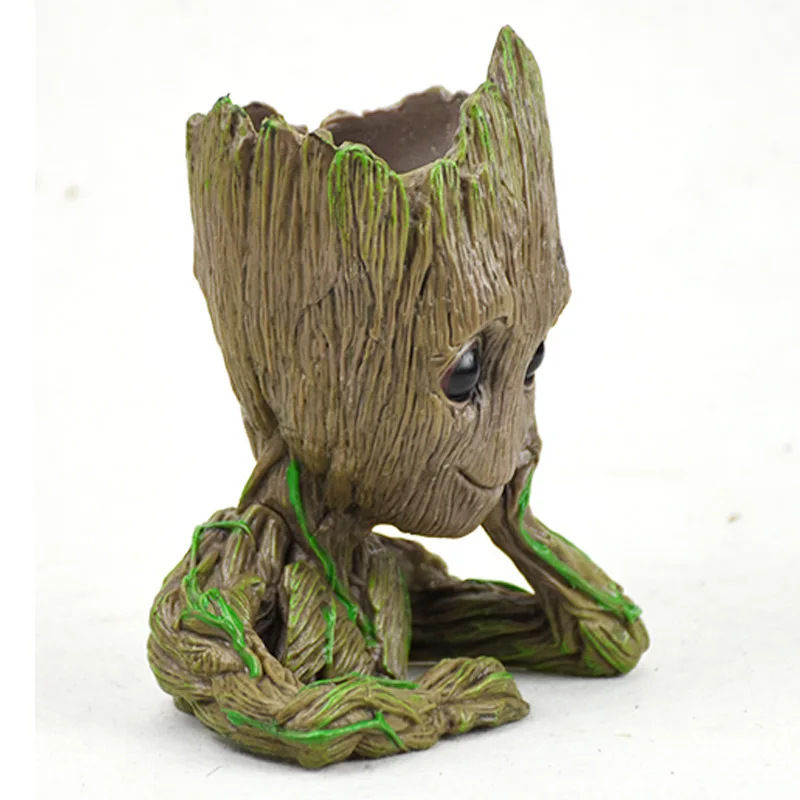 Disney Baby Groot Flowerpot Flower  Planter Action Figures Tree Man Cute Model Toy Pen Pot Garden Pot Galaxy Guard Decoration