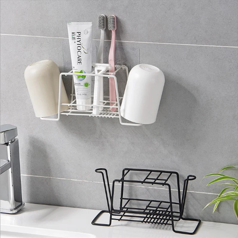 

Toothbrush Holder Bathroom Storage Organizer Stand Rack Multi-Functional for Electric Toothbrush & Cup Toothpaste Cleanser Comb