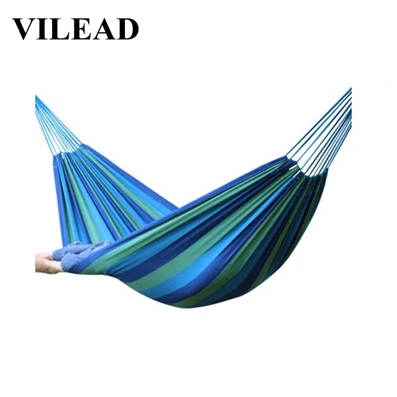 

VILEAD Stable 200*150cm Camping Hammock Ultralight Portable Backpacking Hiking Travel Garden Swing Hanging Chair Rainbow color