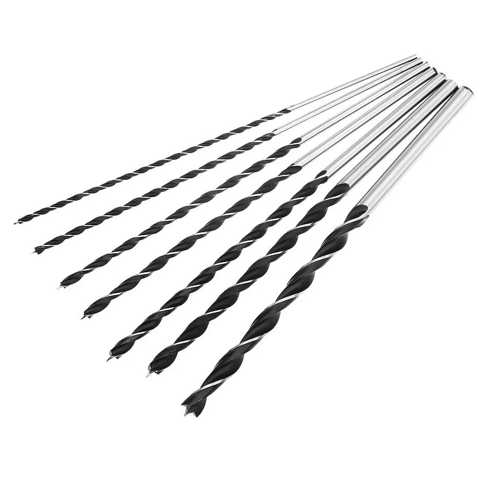 Free shipping 7Pcs/set 12" 300mm Extra Long Brad Point Wood Drill Bit