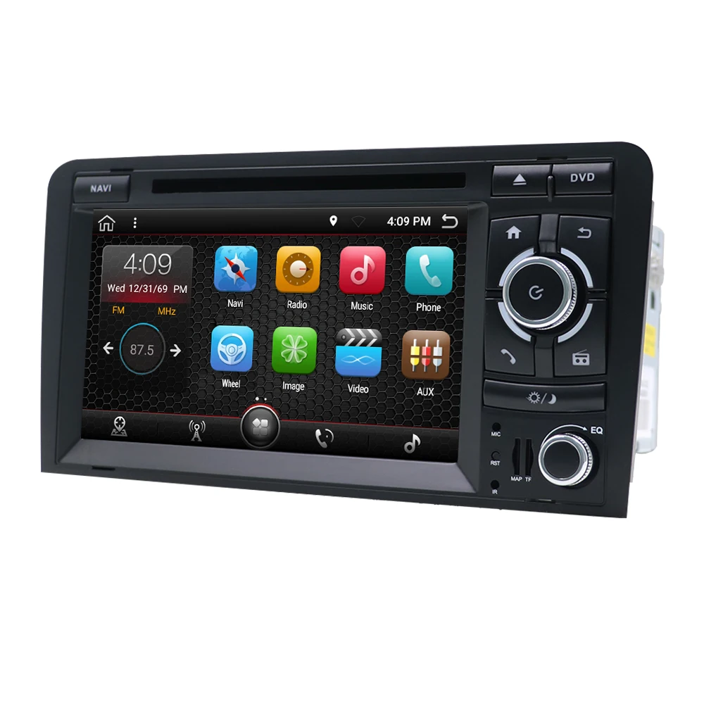 Eunavi Android 9,0 2G+ 32G 2 DIN автомобильный DVD gps для Audi A3 8P 2003-2012 S3 2006-2012 RS3 Sportback 2011 мультимедийный плеер 8 ядер