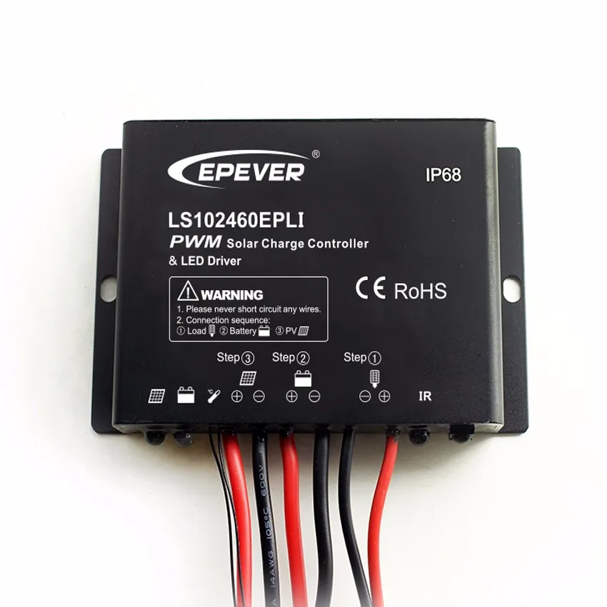

EPSOLAR LS102460EPLI 10A 12V 24V Solar charger controller timer IP67 Waterproof IR mobile APP