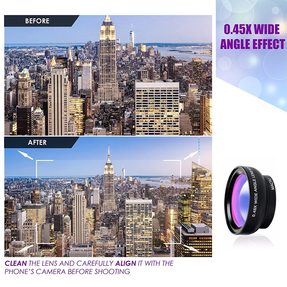 APEXEL 2в1 HD 0.45x супер широкоугольный объектив 12.5x Супер Макро линзы для объектива камеры комплект с 37 мм универсальным зажимом для всех смартфонов