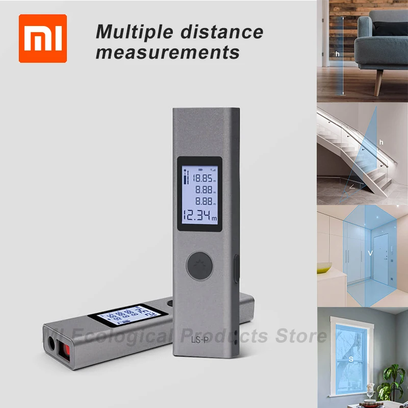Xiaomi Mi лазерный дальномер 40 м LS P USB вспышка Зарядка Высокая точность измерения