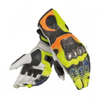 

New Orange 100% Genuine Leather Dain REPLICA D1 Motorcycle Gloves Driving Bicycle Original Motorbike Long Gloves