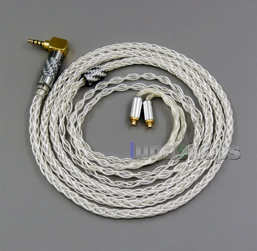 8 ядер 99.99% Чистый яркий кабель для Shure se535 se846 MMCX 5 6 10 12 20 BA Custom LN006247|Кабели VGA| |