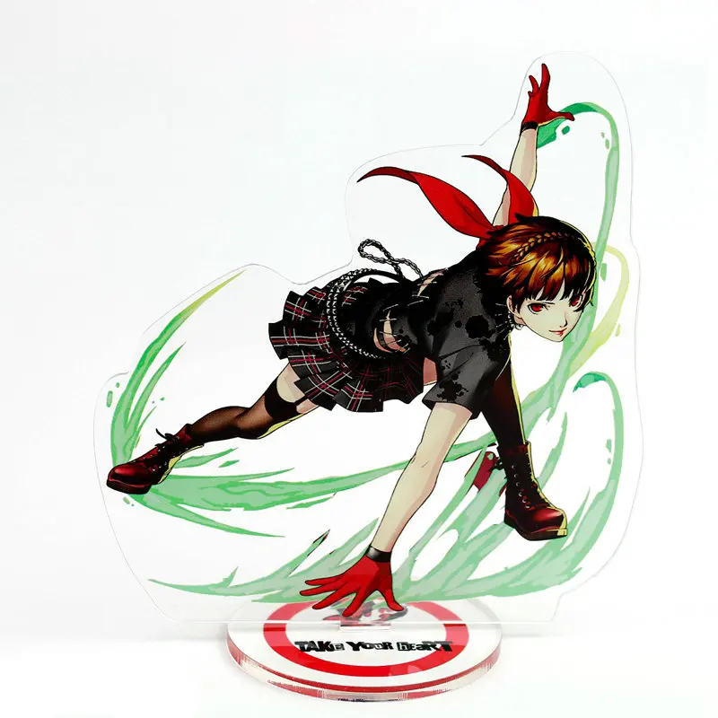 Persona 5 аниме игрушка двухсторонняя пластиковые фигурки игрушки высокое качество Коллекция Модель игрушки 21 см - Цвет: Зеленый