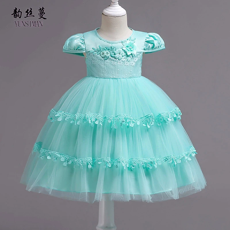 

Kids Layered Dress for Girls 1 - 6 7 8 9 10 Y Children Red White Mesh Flower Cake Dresses Girls Evening Cute Dress Clothes 1M25A