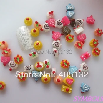 

#3 Cake shape mix bag 200pcs/bag Nail Resin Decoration Nail Art Mix Decoration
